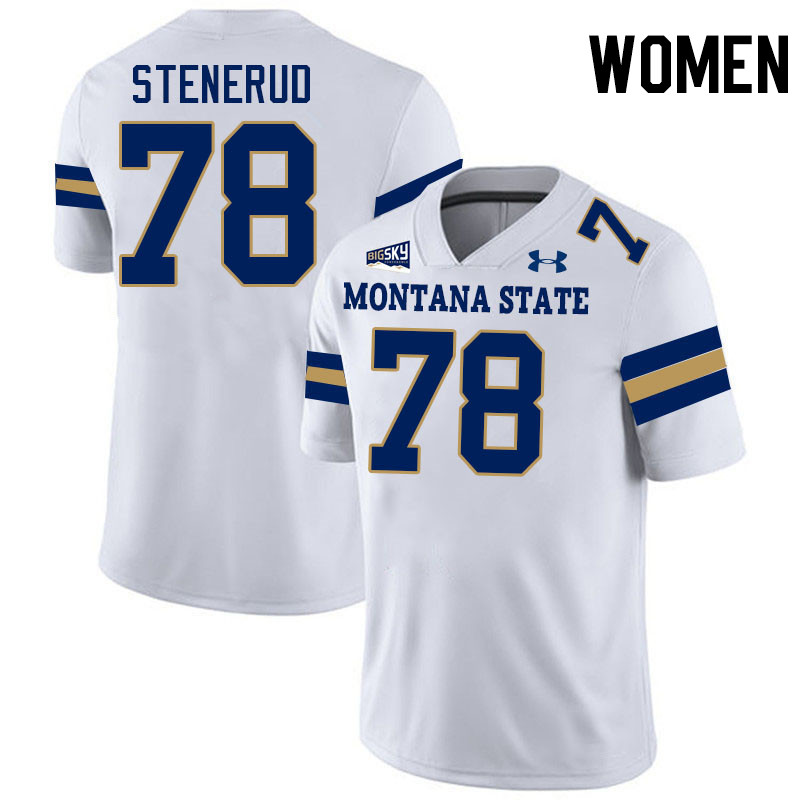 Women #78 Jan Stenerud Montana State Bobcats Jerseys Football Stitched-White